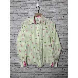 Lilly Pulitzer Shirt Womens Blouse Butterfly Pattern Size  8